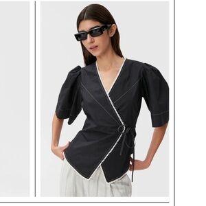 Gianni Cotton Wrap Top
